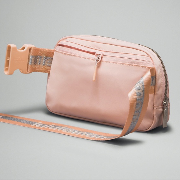 Lululemon Pink & Silver Everywhere Belt Bag 1L Wordmark - Picture 4 of 6